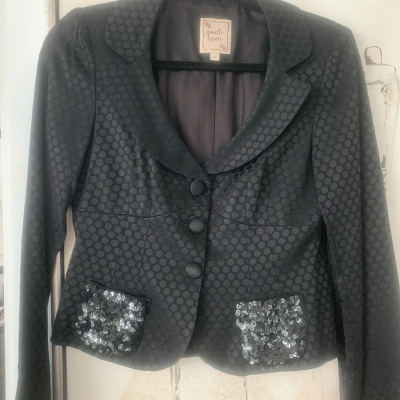 Nanette Lepore black satin jacket - Picture 1 of 5